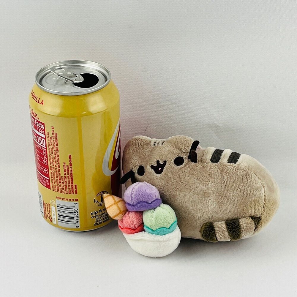 Gund Pusheen Ice Cream Bowl Cone Plush Cat 5" Stuffed Animal 2016 #4058998 - Picture 6 of 6